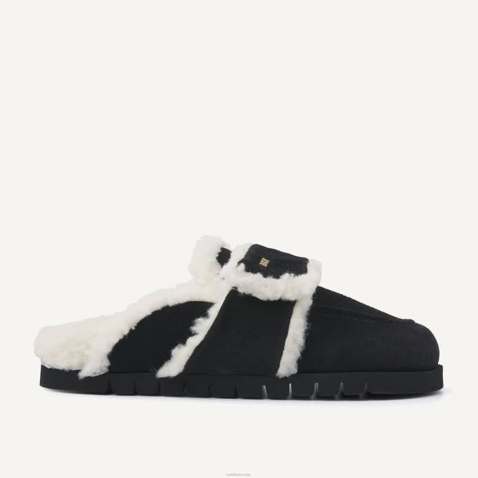 čevlje moški Nubikk plišasti krzneni copati BB4858 Črna