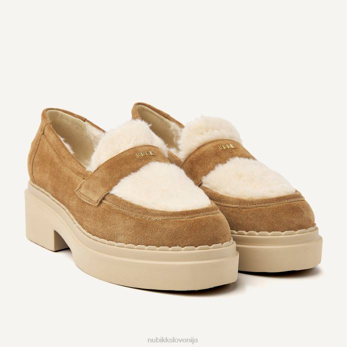 čevlje ženske Nubikk frankie fur loafer BB48148 konjak