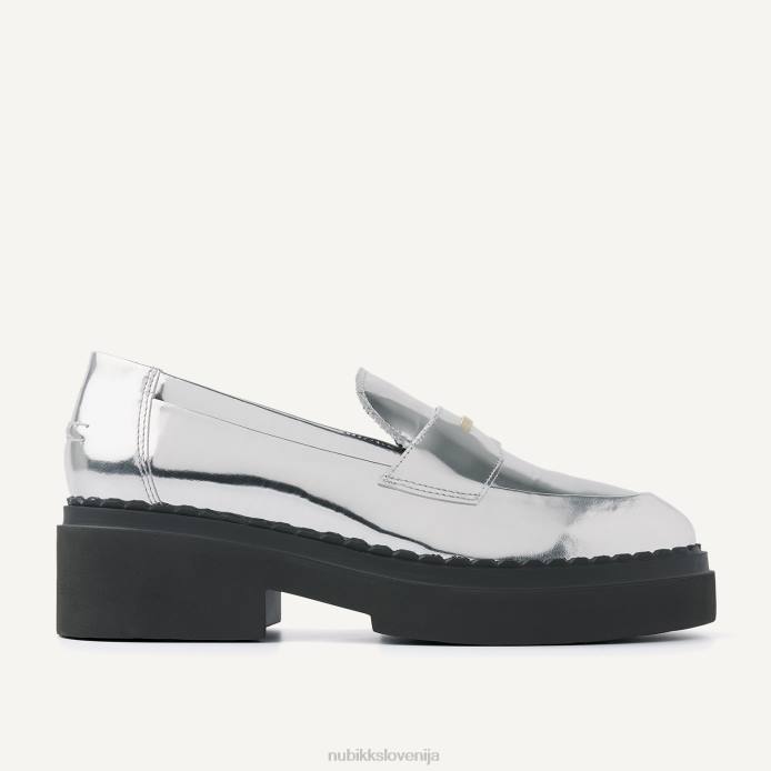 čevlje ženske Nubikk frankie metalik loafer BB48150 srebro
