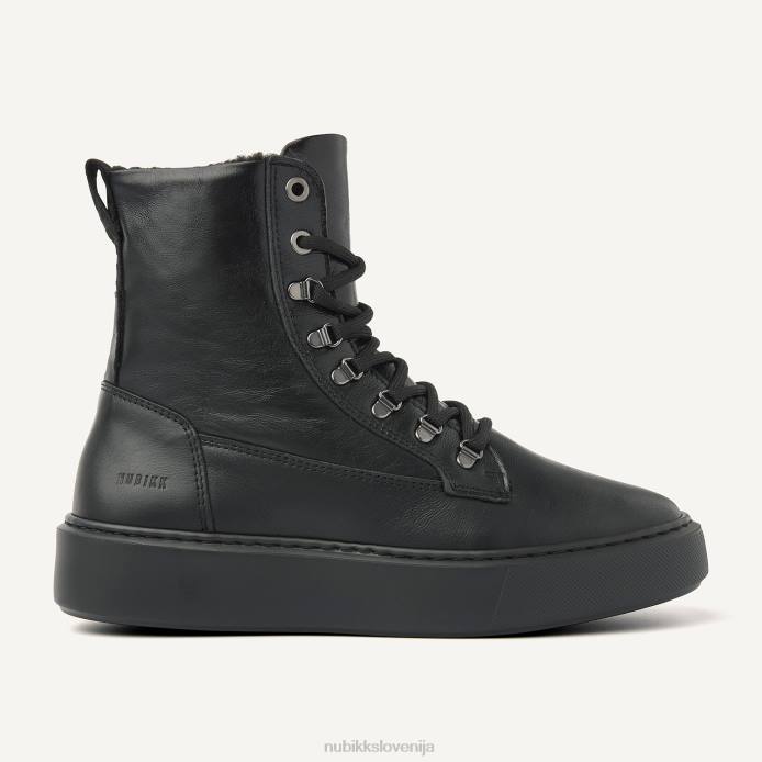 čevlje ženske Nubikk krzneni lakirani škornji vince dunya BB48159 Črna