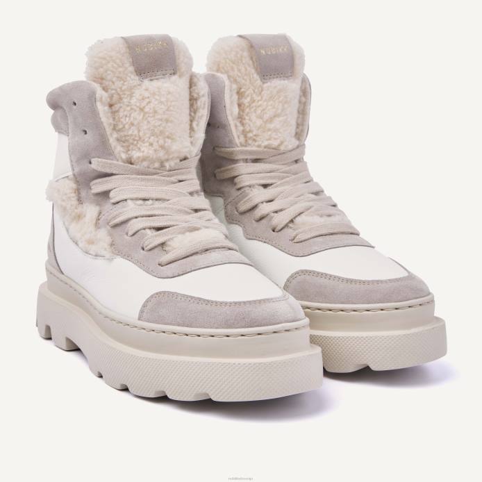 čevlje ženske Nubikk visoke superge s krznom monro macy BB48158 bela